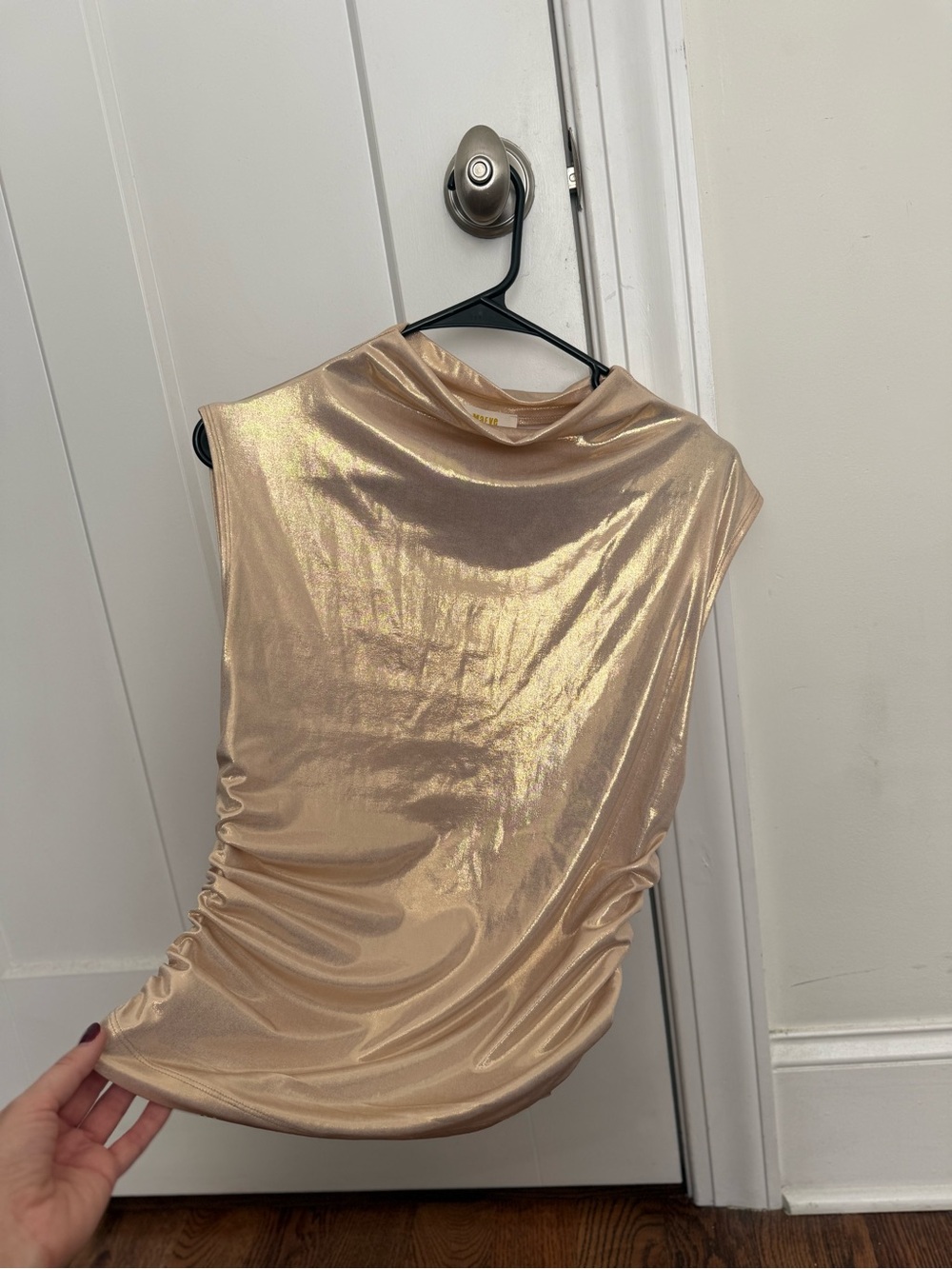 Anthropologie Maeve Shimmery Gold Top